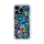 スリムプロテクションプレミアムケース with MagSafe［ ANNA SUI - ガーデンフワラー - シアン ］