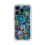 スリムプロテクションプレミアムケース with MagSafe［ ANNA SUI - ガーデンフワラー - シアン ］