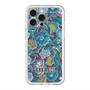 スリムプロテクションプレミアムケース with MagSafe［ ANNA SUI - ガーデンフワラー - シアン ］