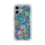 スリムプロテクションプレミアムケース with MagSafe［ ANNA SUI - ガーデンフワラー - シアン ］