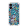 スリムプロテクションプレミアムケース with MagSafe［ ANNA SUI - ガーデンフワラー - シアン ］