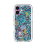 スリムプロテクションプレミアムケース with MagSafe［ ANNA SUI - ガーデンフワラー - シアン ］