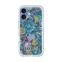 スリムプロテクションプレミアムケース with MagSafe［ ANNA SUI - ガーデンフワラー - シアン ］