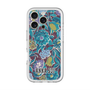 スリムプロテクションプレミアムケース with MagSafe［ ANNA SUI - ガーデンフワラー - シアン ］
