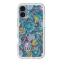スリムプロテクションプレミアムケース with MagSafe［ ANNA SUI - ガーデンフワラー - シアン ］