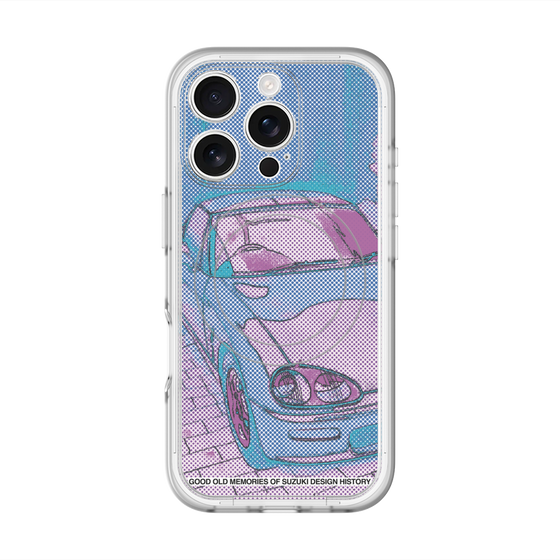 スリムプロテクションプレミアムケース with MagSafe［ CAPPUCCINO Halftone - Purple ］