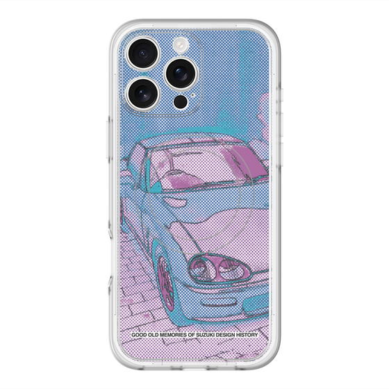 スリムプロテクションプレミアムケース with MagSafe［ CAPPUCCINO Halftone - Purple ］