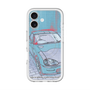 スリムプロテクションプレミアムケース with MagSafe［ CAPPUCCINO Halftone - Blue ］