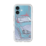 スリムプロテクションプレミアムケース with MagSafe［ CAPPUCCINO Halftone - Blue ］