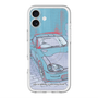 スリムプロテクションプレミアムケース with MagSafe［ CAPPUCCINO Halftone - Blue ］