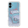 スリムプロテクションプレミアムケース with MagSafe［ CAPPUCCINO Halftone - Blue ］