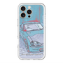スリムプロテクションプレミアムケース with MagSafe［ CAPPUCCINO Halftone - Blue ］