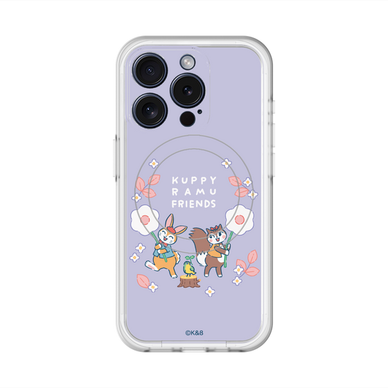 スリムプロテクションプレミアムケース with MagSafe［ クピラムフレンズ - フラワー ］