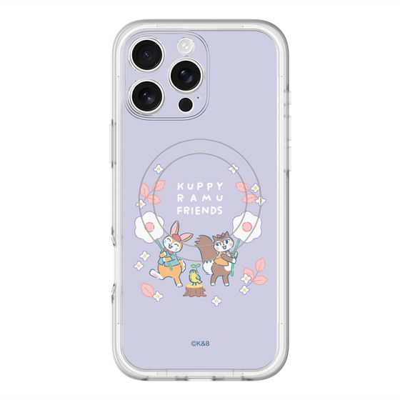 スリムプロテクションプレミアムケース with MagSafe［ クピラムフレンズ - フラワー ］