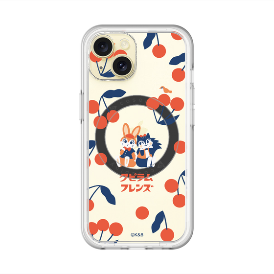スリムプロテクションプレミアムケース with MagSafe［ クピラムフレンズ - チェリー ］