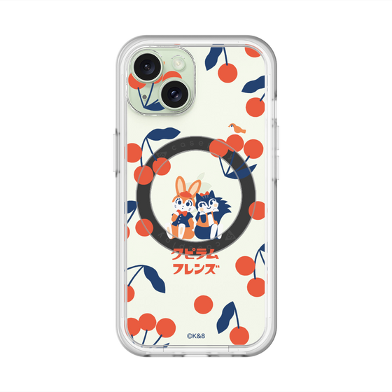 スリムプロテクションプレミアムケース with MagSafe［ クピラムフレンズ - チェリー ］