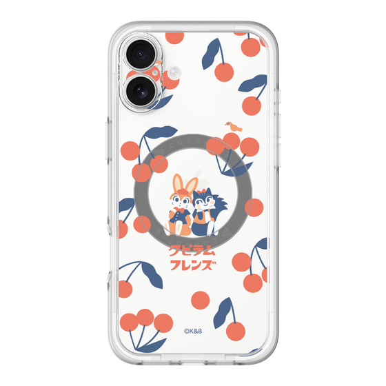 スリムプロテクションプレミアムケース with MagSafe［ クピラムフレンズ - チェリー ］
