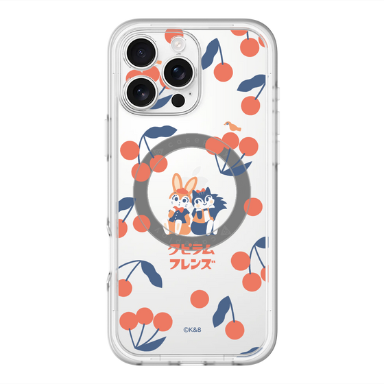 スリムプロテクションプレミアムケース with MagSafe［ クピラムフレンズ - チェリー ］