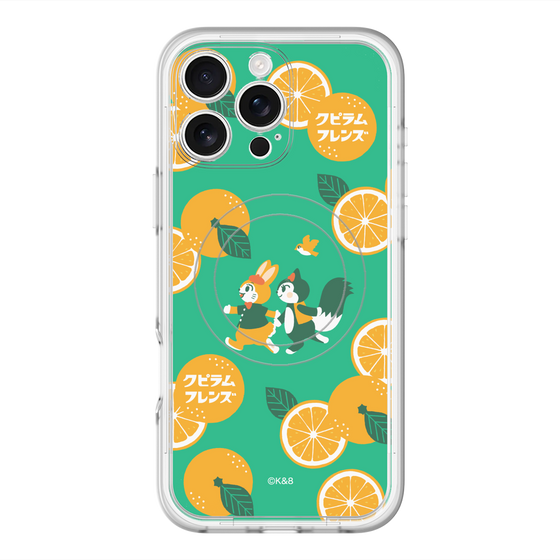 スリムプロテクションプレミアムケース with MagSafe［ クピラムフレンズ - オレンジ ］
