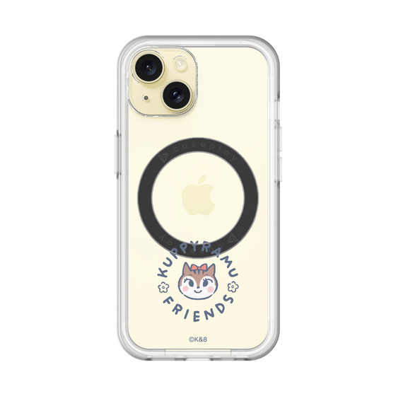 スリムプロテクションプレミアムケース with MagSafe［ クピラムフレンズ - ロゴ - ラム ］