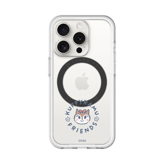スリムプロテクションプレミアムケース with MagSafe［ クピラムフレンズ - ロゴ - ラム ］
