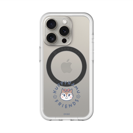 スリムプロテクションプレミアムケース with MagSafe［ クピラムフレンズ - ロゴ - ラム ］