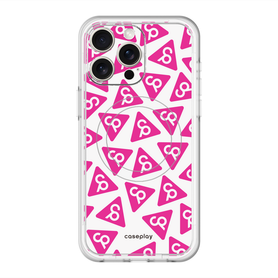 スリムプロテクションプレミアムケース with MagSafe［ オリジナル - CASEPLAYロゴマーク - ピンク ］
