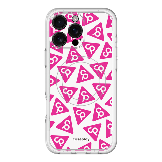 スリムプロテクションプレミアムケース with MagSafe［ オリジナル - CASEPLAYロゴマーク - ピンク ］