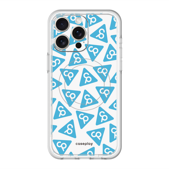 スリムプロテクションプレミアムケース with MagSafe［ オリジナル - CASEPLAYロゴマーク - ライトブルー ］