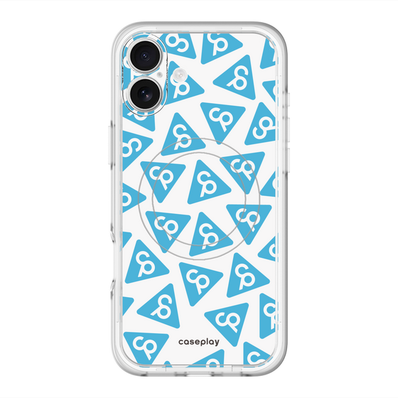 スリムプロテクションプレミアムケース with MagSafe［ オリジナル - CASEPLAYロゴマーク - ライトブルー ］
