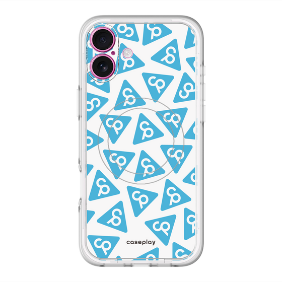 スリムプロテクションプレミアムケース with MagSafe［ オリジナル - CASEPLAYロゴマーク - ライトブルー ］