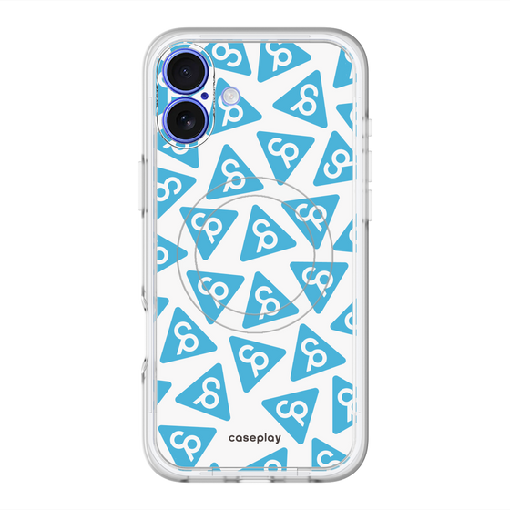 スリムプロテクションプレミアムケース with MagSafe［ オリジナル - CASEPLAYロゴマーク - ライトブルー ］
