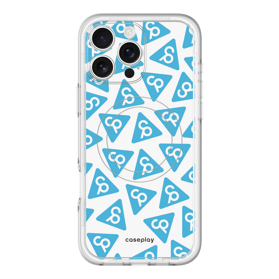 スリムプロテクションプレミアムケース with MagSafe［ オリジナル - CASEPLAYロゴマーク - ライトブルー ］