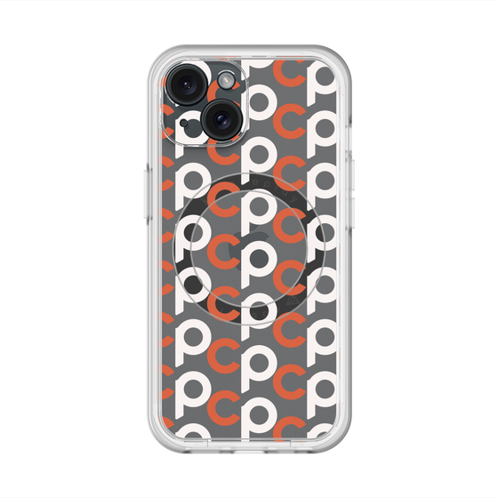 スリムプロテクションプレミアムケース with MagSafe［ オリジナル - CASEPLAYイニシャル総柄 - オレンジ ］