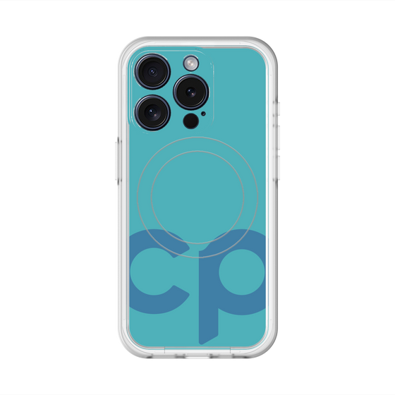 スリムプロテクションプレミアムケース with MagSafe［ オリジナル - CASEPLAYイニシャル - ライトブルー ］