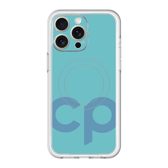 スリムプロテクションプレミアムケース with MagSafe［ オリジナル - CASEPLAYイニシャル - ライトブルー ］