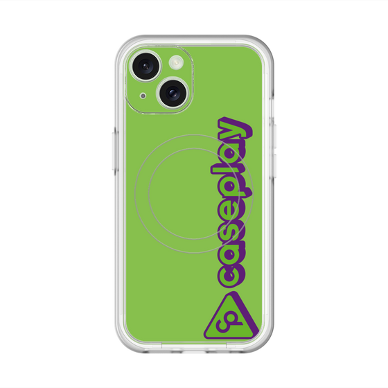 スリムプロテクションプレミアムケース with MagSafe［ オリジナル - CASEPLAYロゴタイプ - グリーン ］
