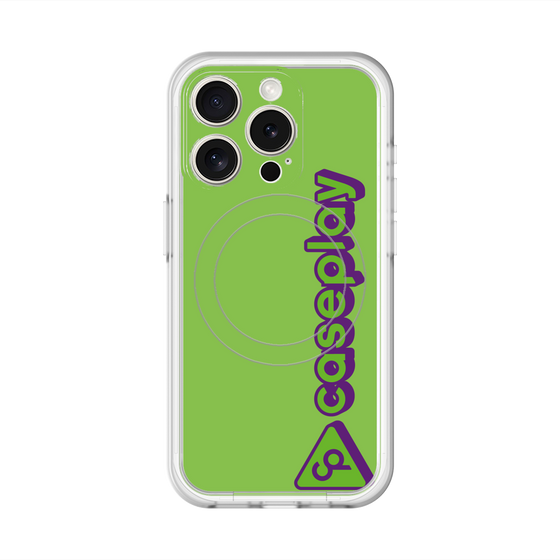 スリムプロテクションプレミアムケース with MagSafe［ オリジナル - CASEPLAYロゴタイプ - グリーン ］