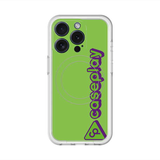 スリムプロテクションプレミアムケース with MagSafe［ オリジナル - CASEPLAYロゴタイプ - グリーン ］