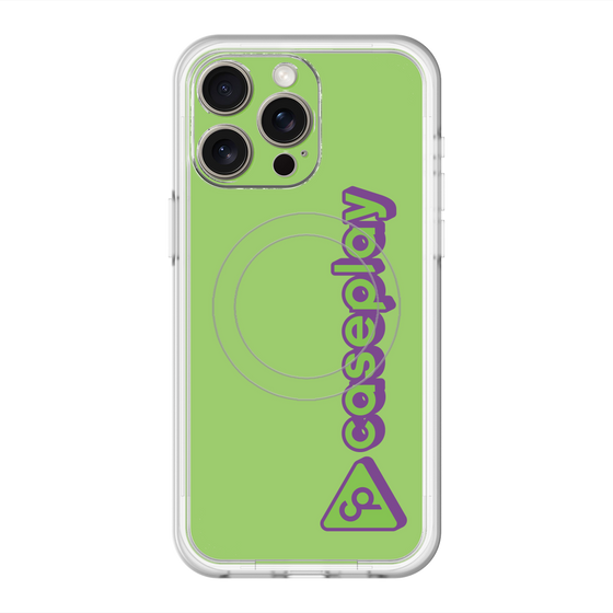 スリムプロテクションプレミアムケース with MagSafe［ オリジナル - CASEPLAYロゴタイプ - グリーン ］