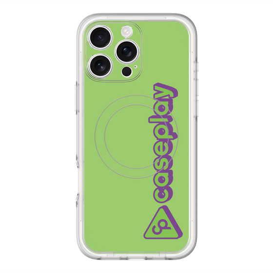スリムプロテクションプレミアムケース with MagSafe［ オリジナル - CASEPLAYロゴタイプ - グリーン ］