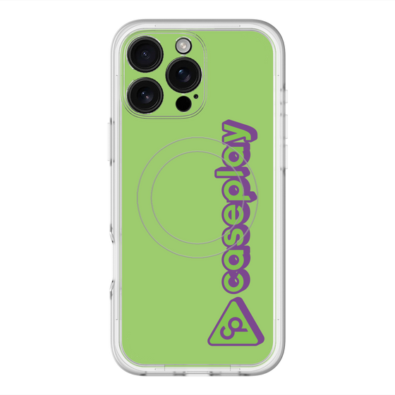 スリムプロテクションプレミアムケース with MagSafe［ オリジナル - CASEPLAYロゴタイプ - グリーン ］