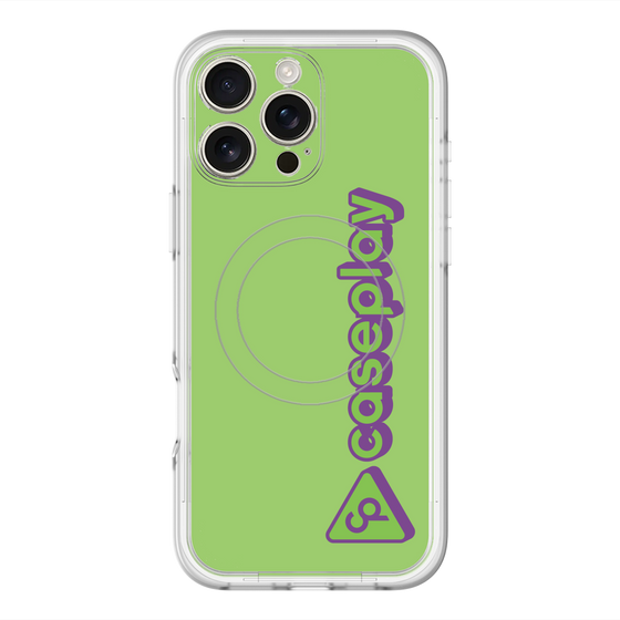 スリムプロテクションプレミアムケース with MagSafe［ オリジナル - CASEPLAYロゴタイプ - グリーン ］