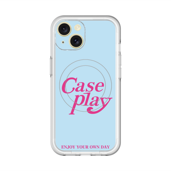 スリムプロテクションプレミアムケース with MagSafe［ オリジナル - ENJOY YOUR OWN DAY - ライトブルー ］
