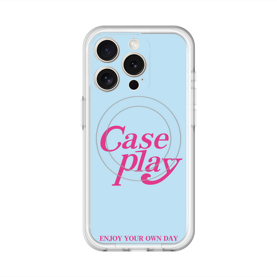 スリムプロテクションプレミアムケース with MagSafe［ オリジナル - ENJOY YOUR OWN DAY - ライトブルー ］