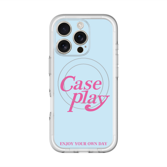スリムプロテクションプレミアムケース with MagSafe［ オリジナル - ENJOY YOUR OWN DAY - ライトブルー ］