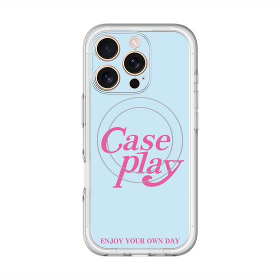 スリムプロテクションプレミアムケース with MagSafe［ オリジナル - ENJOY YOUR OWN DAY - ライトブルー ］