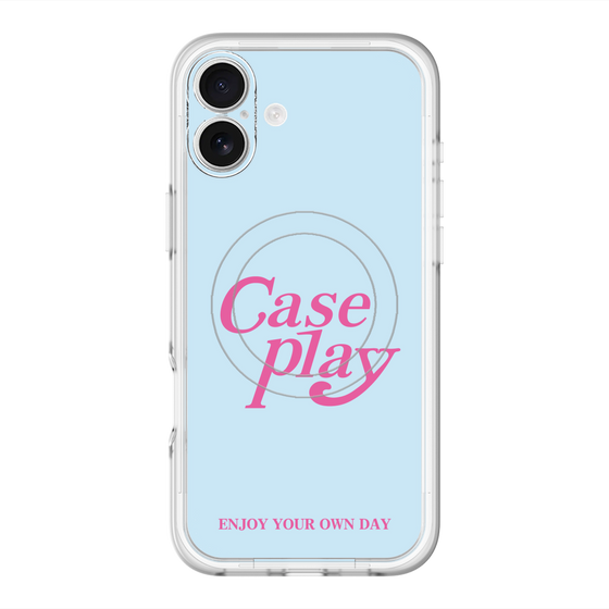 スリムプロテクションプレミアムケース with MagSafe［ オリジナル - ENJOY YOUR OWN DAY - ライトブルー ］