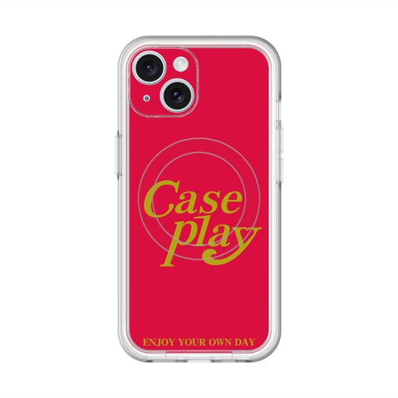 スリムプロテクションプレミアムケース with MagSafe［ オリジナル - ENJOY YOUR OWN DAY - レッド ］