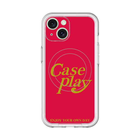 スリムプロテクションプレミアムケース with MagSafe［ オリジナル - ENJOY YOUR OWN DAY - レッド ］